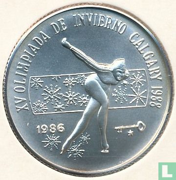 Cuba 5 pesos 1986 (type 1) "1988 Winter Olympics in Calgary" - Image 1