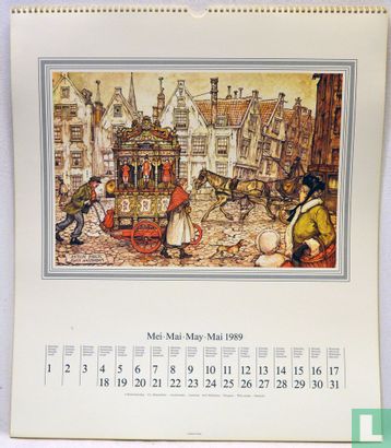 Anton Pieck Kalender.Calendar.Calendrier 1989 - Afbeelding 2