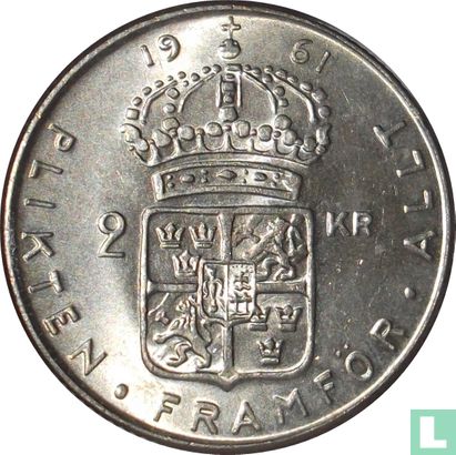 Suède 2 kronor 1961 - Image 1