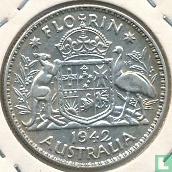 Australia 1 florin 1942 (S) - Image 1