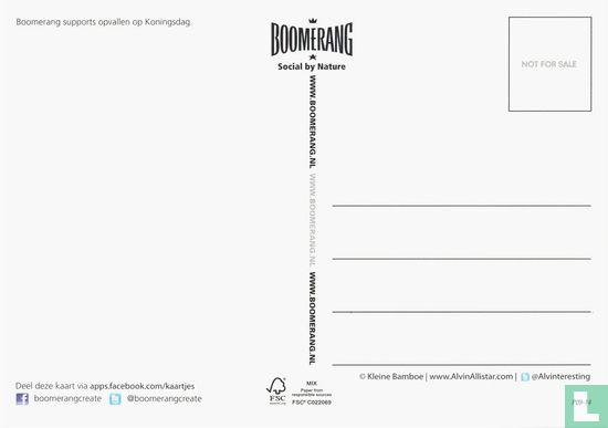 B140073 - Boomerang supports opvallen op Koningsdag. "Hier sta ik" - Image 2