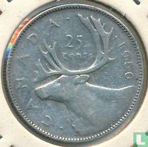 Canada 25 cents 1950 - Afbeelding 1