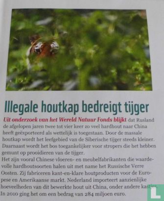 Illegale houtkap bedreigt tijger