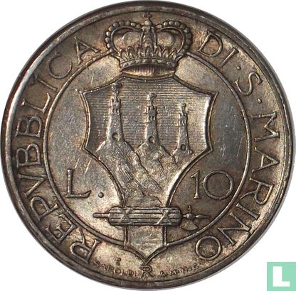 San Marino 10 lire 1937 - Afbeelding 2