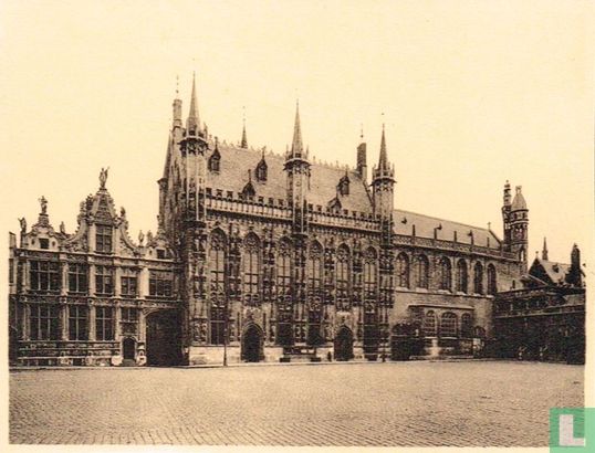 Brugge - Kanselarij (Vredegerecht). Stadhuis en Basiliek van het H. Bloed Christi - Afbeelding 1