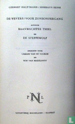 De Wevers + Voor Zonsondergang + Baanwachter Thiel + De Steppewolf - Afbeelding 3