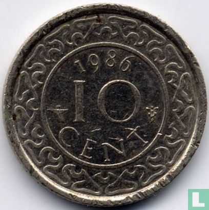 Suriname 10 Cent 1986 - Bild 1