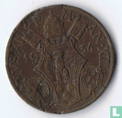 Vatikan 10 Centesimi 1934 - Bild 1