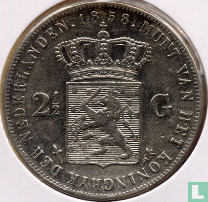 Nederland 2½ gulden 1858 - Afbeelding 1