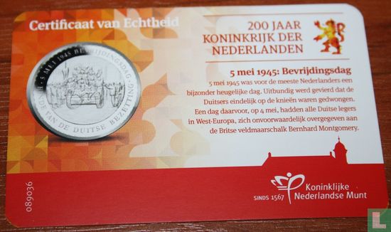 Coincard Nederland penning 5 mei 1945: bevrijdingsdag - Afbeelding 3