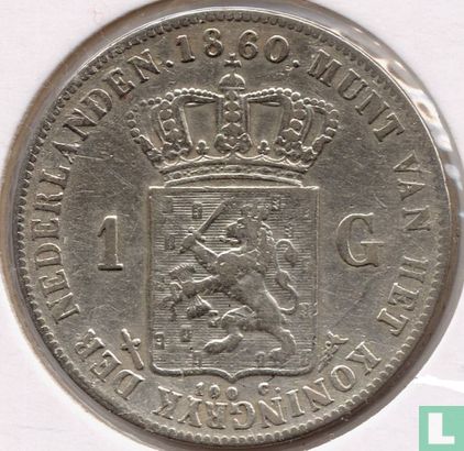 Pays-Bas 1 gulden 1860 - Image 1