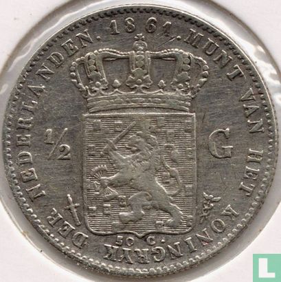 Niederlande ½ Gulden 1861 - Bild 1