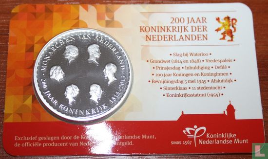 Coincard Nederland penning koningen en koninginnen - Image 1