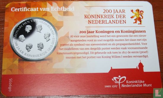 Coincard Nederland penning koningen en koninginnen - Image 3