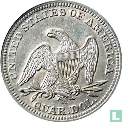 Verenigde Staten ¼ dollar 1855 (S) - Afbeelding 2