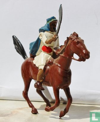 Arab on horse with scimitar blue cloak - Image 1