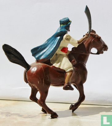 Arab on horse with scimitar blue cloak - Image 2