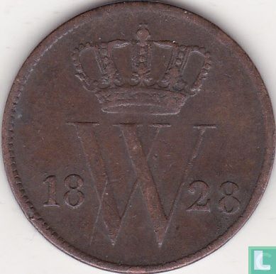 Nederland 1 cent 1828 (mercuriusstaf) - Afbeelding 1