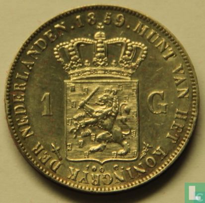 Pays-Bas 1 gulden 1859 - Image 1