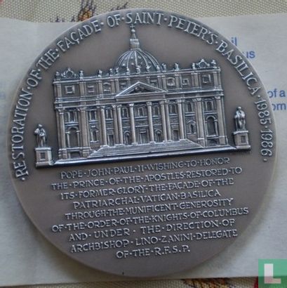 Vatican Commemoration of Restorating the Facade of St. Peter's Basilica, 1987 - Afbeelding 2