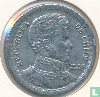 Chili 1 peso 1955 - Afbeelding 2