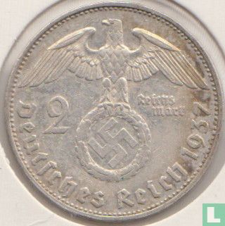 Empire allemand 2 reichsmark 1937 (G) - Image 1