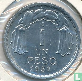 Chili 1 peso 1957 - Image 1