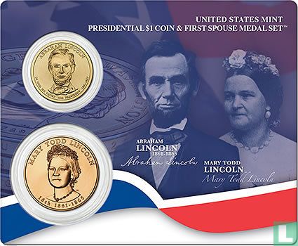 USA President (Lincoln) $1 coin & First Spouse Medal set 2010