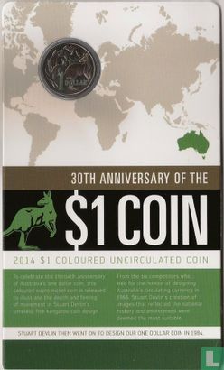 Australia 1 dollar 2014 (folder) "30th anniversary of the 1 dollar coin" - Image 1