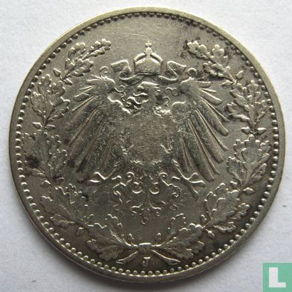 Duitse Rijk ½ mark 1907 (J) - Afbeelding 2