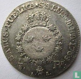 Zweden 1/8 riksdaler 1768 - Afbeelding 1