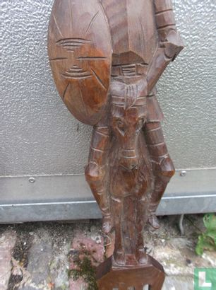 Antieke houten vork  "Don Quichot"  - Image 3