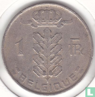 Belgique 1 franc 1962 (FRA) - Image 2