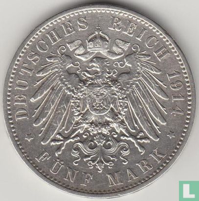 Sachsen-Albertine 5 Mark 1914 - Bild 1