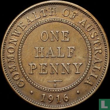 Australië ½ penny 1916 (Mule) - Afbeelding 1