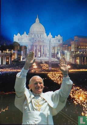 Paus Johannes Paulus II Roma Piazza S. Pietro . Sint Pieters Plein