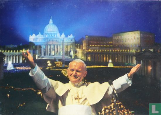 Paus Johannes Paulus II Roma Piazza S. Pietro . Sint Pieters Plein  - Bild 1