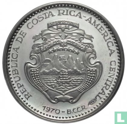 Costa Rica 5 colones 1970 (PROOF) "400th anniversary Founding of New Carthage" - Image 1