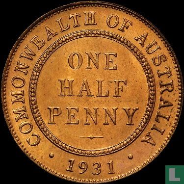 Australia ½ penny 1931 - Image 1