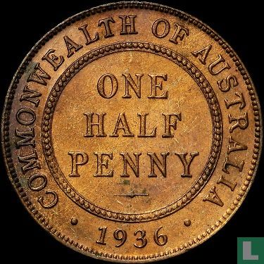 Australia ½ penny 1936 - Image 1