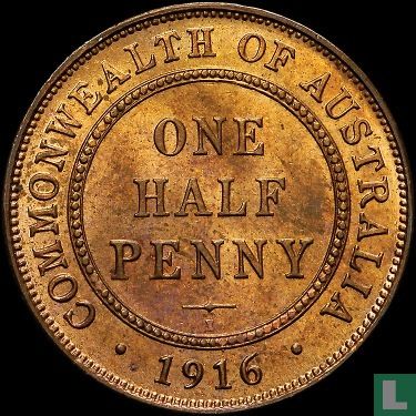 Australië ½ penny 1916 - Afbeelding 1