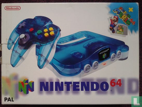 Nintendo 64 (N64) Clear Blue Super Mario 64 (2001) 1. Consoles (Hardware) - LastDodo