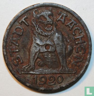 Aachen 10 pfennig 1920 (type 1 - medal alignment) - Image 1