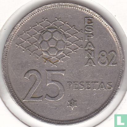 Espagne 25 pesetas 1980 (81) "1982 Football World Cup in Spain"  - Image 1