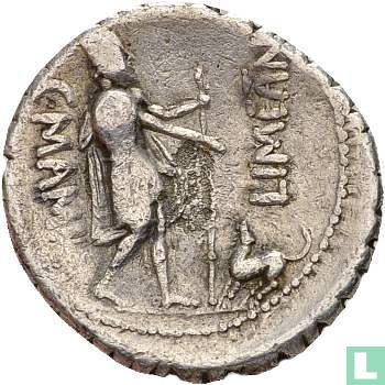 Roman Republic, C. Mamilius Limetanus. AR Denarius (serratus) 82 b.c. - Image 1