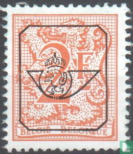 Cijfer op heraldieke leeuw en wimpel - Afbeelding 1
