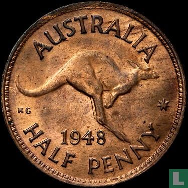 Australië ½ penny 1948 (Melbourne) - Afbeelding 1