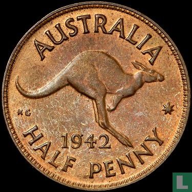 Australia ½ penny 1942 (Perth) - Image 1