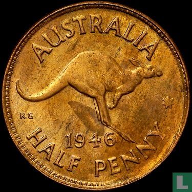 Australien ½ Penny 1946 - Bild 1