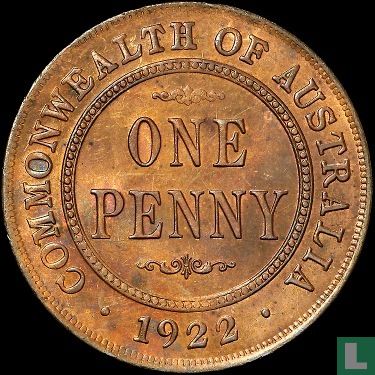 Australie 1 penny 1922 (Melbourne) (English reverse) - Image 1
